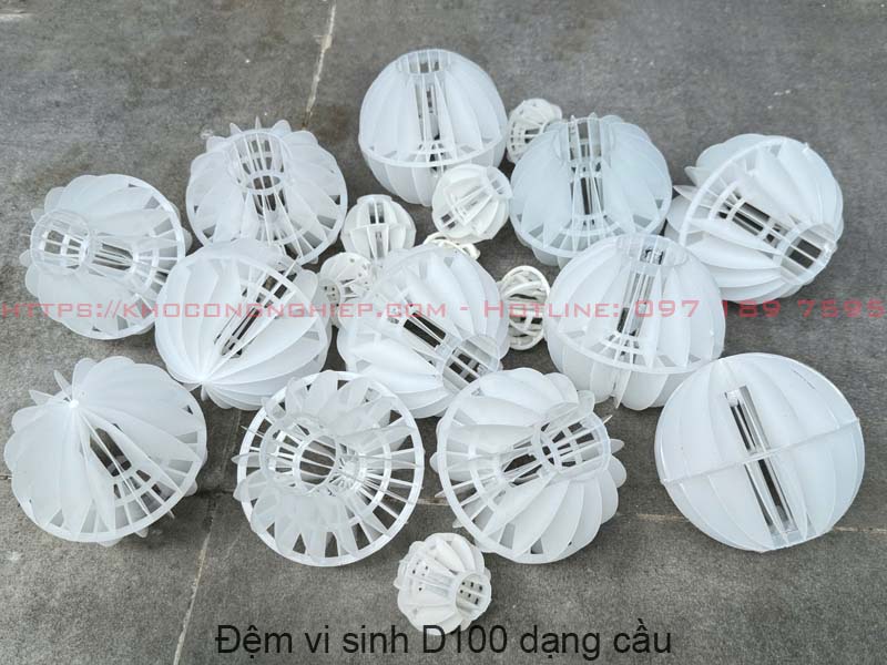 Giá thể vi sinh dạng cầu D100 – Giải pháp xử lý nước thải hiệu quả với công nghệ MBBR