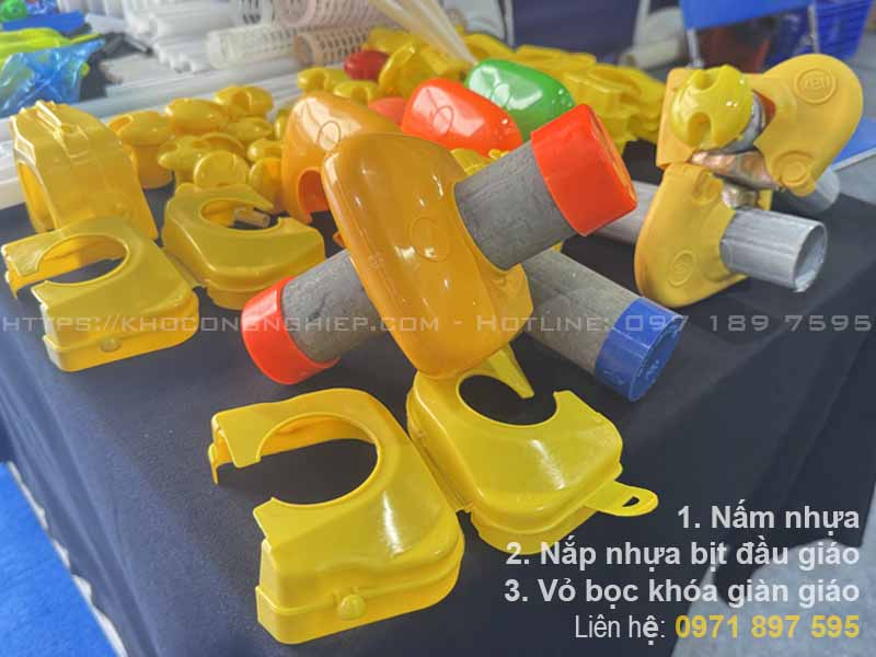 Vỏ nhựa bọc cùm khóa giàn giáo, Nút bịt đầu giáo, Nấm nhựa bịt đầu thép – Giải pháp an toàn thi công xây dựng