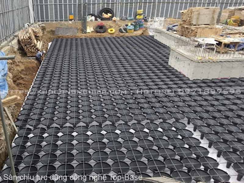Giải pháp tăng tải trọng cho sàn bê tông và thi công móng trên nền đất yêu - Công nghệ móng sàn Top Base