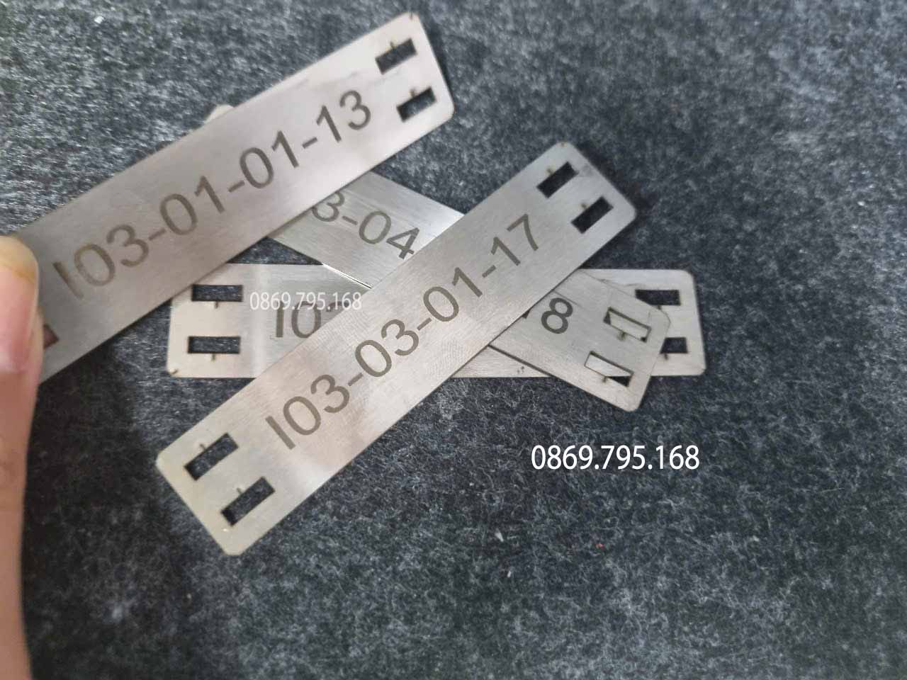 Thẻ đánh dấu dây điện inox 304 không gỉ