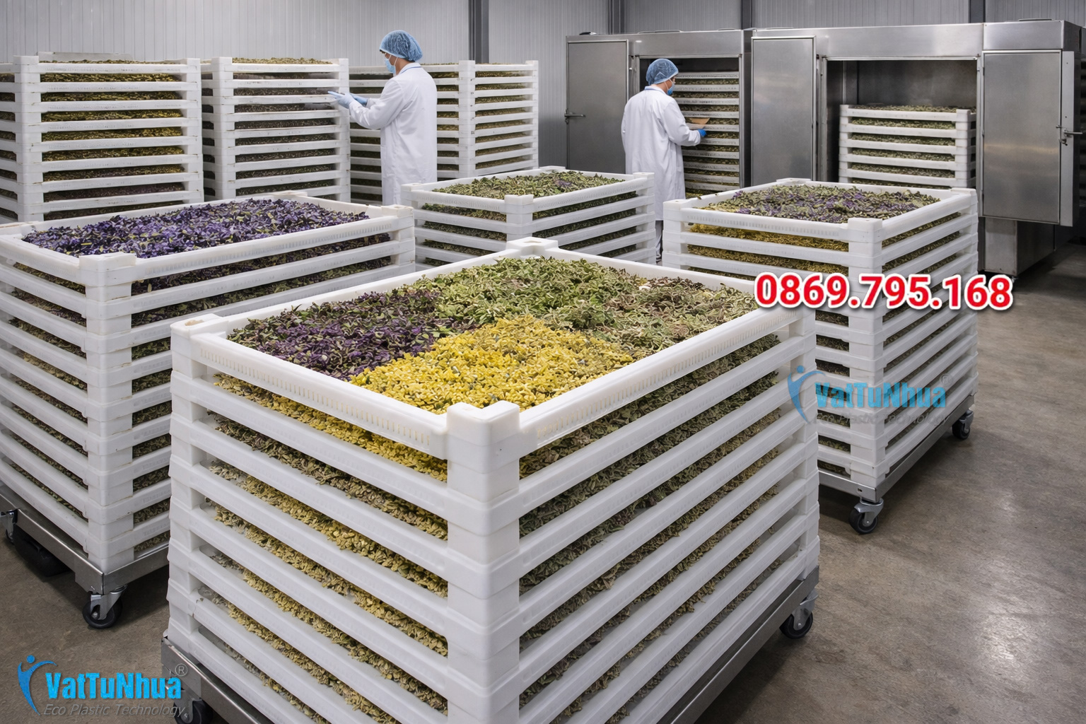 Khay sấy nhựa PP/PE 80x60 ứng dụng trong sấy dược phẩm - Giải pháp sấy khô hiệu quả