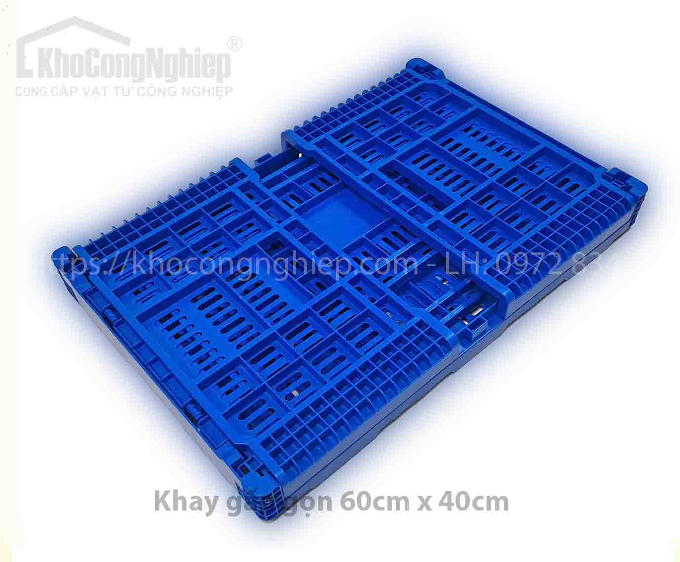 Khay nhựa gấp gọn 60cm x 40cm x 30cm - Ảnh 2