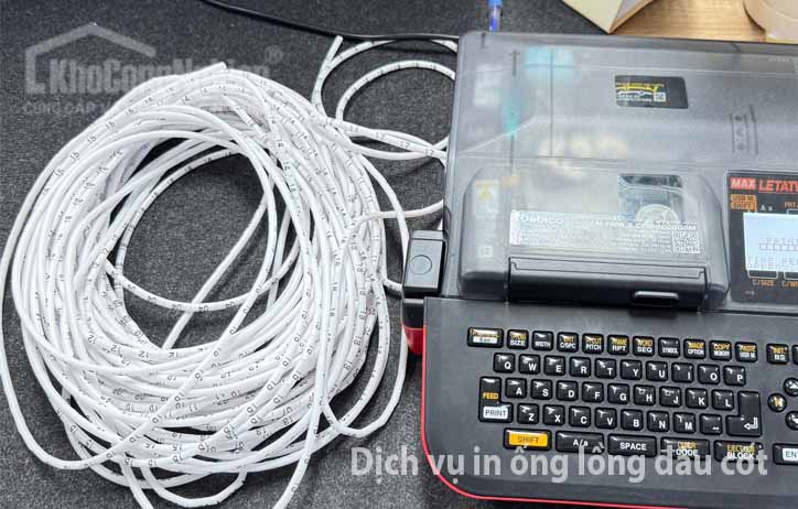 Nhận in ống lồng đầu cốt - Nhãn tape tủ bảng điện