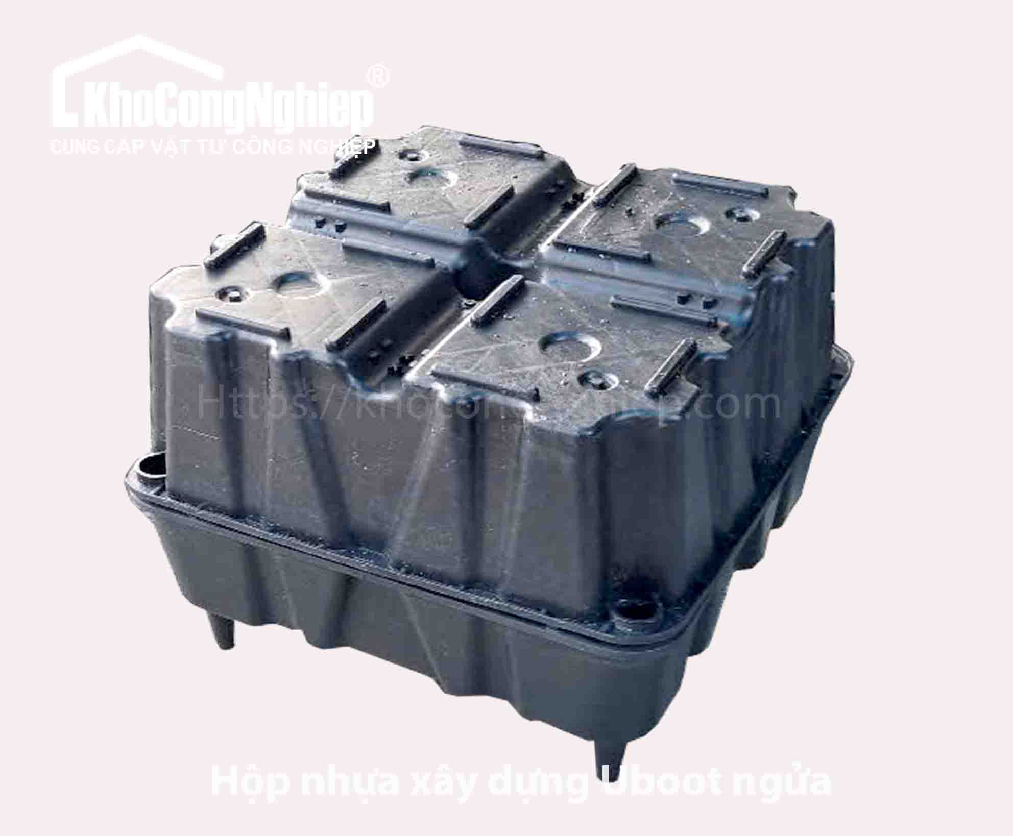 Hộp nhựa xây dựng U-Boot Kín 52cm chính hãng - Hình ảnh sản phẩm 1 chất lượng cao tại KHO CÔNG NGHIỆP. Hộp nhựa U-Boot kín 2 mặt úp khóa vào nhau thành khối kín, không có lỗ thông đáy, đảm bảo chống lọt bê tông và tăng độ đồng đều lớp rỗng. Sản phẩm phù hợp thi công sàn phẳng không dầm, vượt nhịp lớn, tiết kiệm vật liệu và giảm tải trọng kết cấu. Là lựa chọn lý tưởng cho công trình yêu cầu kỹ thuật cao, chống thấm tốt và độ bền vượt trội.
