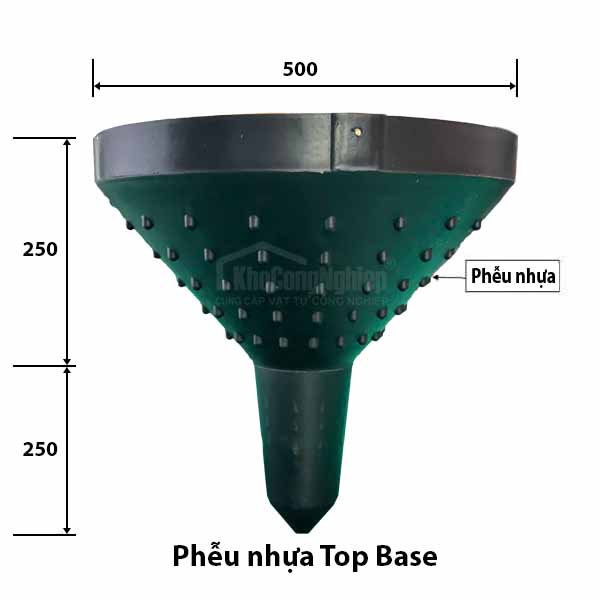 Phễu nhựa Top base chính hãng - Hình ảnh sản phẩm 2 chất lượng cao tại KHO CÔNG NGHIỆP. Phễu nhựa Top Base kết hợp sàn nhẹ U-Boot là giải pháp lý tưởng cho nhà phố, nhà xưởng, bãi xe trên nền đất yếu. Top Base giúp gia cố nền móng hiệu quả, U-Boot giảm tải trọng sàn, tăng nhịp vượt và tối ưu chi phí. Bộ đôi công nghệ này phù hợp thi công nhanh, hạn chế rung động tại khu đô thị hoặc nền yếu khó xử lý. 
