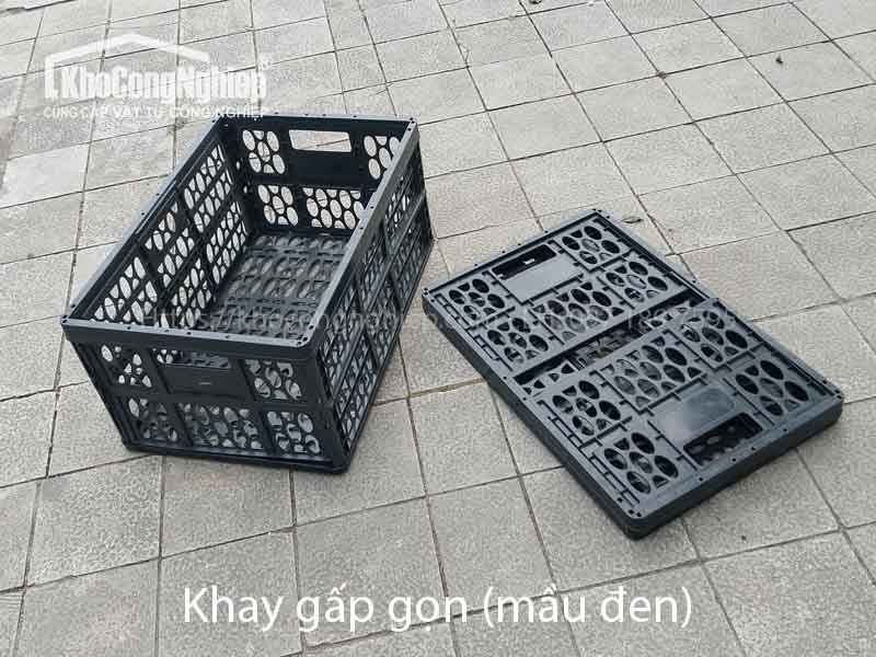 Sọt nhựa gấp gọn, xếp chồng đa năng 60x40cm