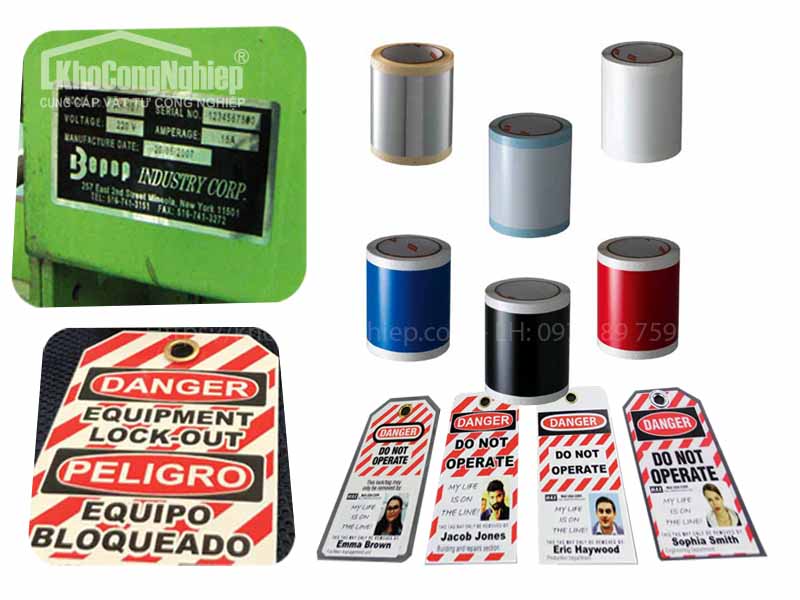Nhãn in cảnh báo chỉ dẫn công nghiệp chính hãng - Hình ảnh sản phẩm 1 chất lượng cao tại KHO CÔNG NGHIỆP. Nhãn in cảnh báo – chỉ dẫn công nghiệp là loại nhãn chuyên dùng để đánh dấu khu vực nguy hiểm, hướng dẫn thao tác, biển báo an toàn và nhãn nhận biết thiết bị. In trên vật liệu PVC, PET chịu nhiệt, chống nước – hóa chất, bám dính cao trên bề mặt kim loại, nhựa, tủ điện. Dễ thiết kế – in tại chỗ bằng máy in và bế cắt nhãn CPM-100HG5M hoặc CPM-100HG3K, đảm bảo rõ ràng và chuẩn hóa theo tiêu chuẩn ISO/OSHA.