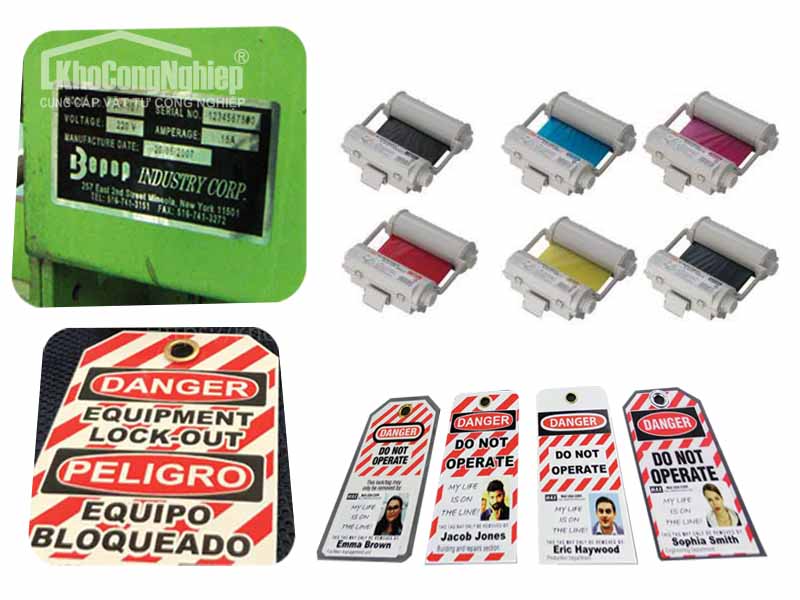 Mực in nhãn cảnh báo chỉ dẫn công nghiệp chính hãng - Hình ảnh sản phẩm 1 chất lượng cao tại KHO CÔNG NGHIỆP. Mực in nhãn cảnh báo – chỉ dẫn công nghiệp là loại mực chuyên dùng để đánh dấu khu vực nguy hiểm, hướng dẫn thao tác, biển báo an toàn và nhãn nhận biết thiết bị. In trên vật liệu PVC, PET chịu nhiệt, chống nước – hóa chất, bám dính cao trên bề mặt kim loại, nhựa, tủ điện. Dễ thiết kế – in tại chỗ bằng máy in và bế cắt nhãn CPM-100HG5M hoặc CPM-100HG3K, đảm bảo rõ ràng và chuẩn hóa theo tiêu chuẩn ISO/OSHA.