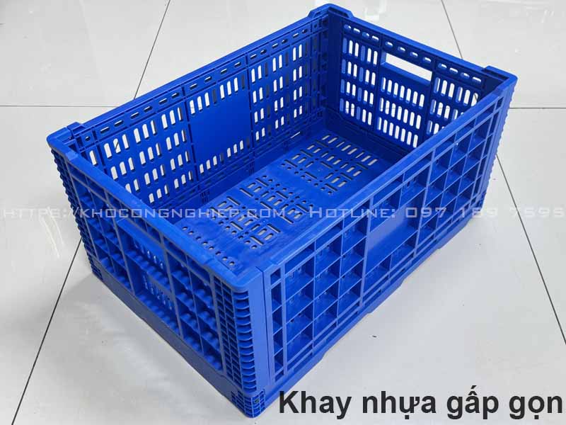 Khay nhựa gấp gọn 60cm x 40cm x 30cm
