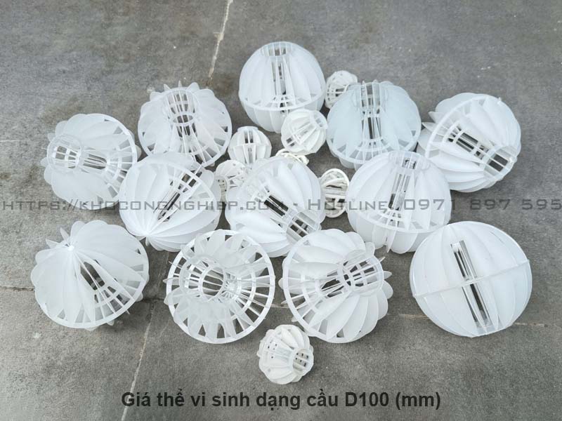 Giá thể vi sinh dạng cầu D100 – Tối ưu xử lý nước thải y tế và công nghiệp