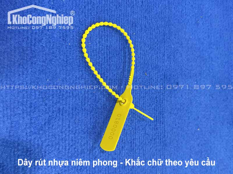 Seal nhựa niêm phong (Seal đốt trúc)  chính hãng - Hình ảnh sản phẩm 2 chất lượng cao tại KHO CÔNG NGHIỆP. Seal nhựa niêm phong (hay Seal đốt trúc) là dây rút một chiều bằng nhựa bền, có số seri chống giả mạo, dùng để niêm phong hàng hóa, container, xe tải, thiết bị đo điện nước… giúp đảm bảo an toàn, ngăn mở trái phép và dễ dàng kiểm soát trong quá trình vận chuyển hoặc lưu kho.