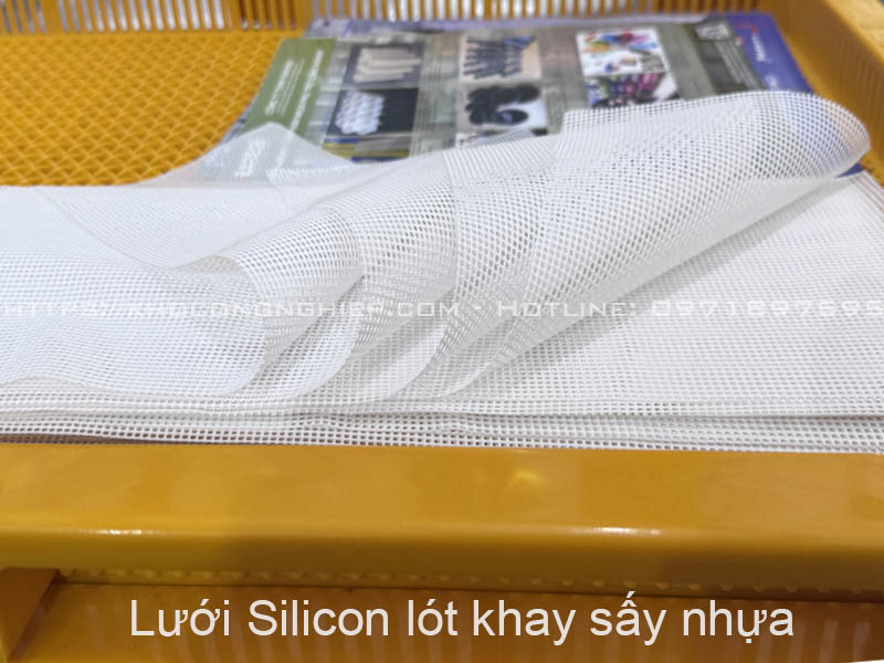 Lưới Silicon lót khay sấy nhựa, inox